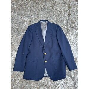 COPY - Polo University Club Ralph Lauren Navy Wool Blazer Gold Buttons  38 S Ni…